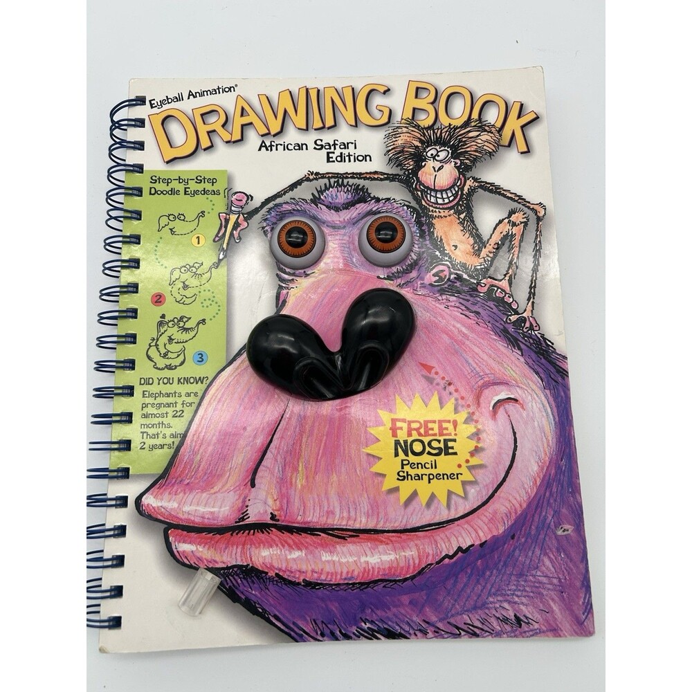 RARE 2002 Eyeball Animation Drawing Book African Safari Edition